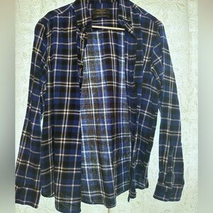 Blue flannel.